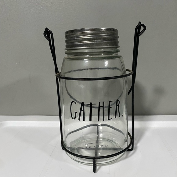 RAE DUNN “ GATHER “ Glass Lantern - Picture 1 of 3